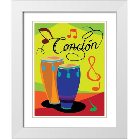 Concion White Modern Wood Framed Art Print with Double Matting by Grey, Jace