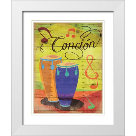 Concion II White Modern Wood Framed Art Print with Double Matting by Grey, Jace