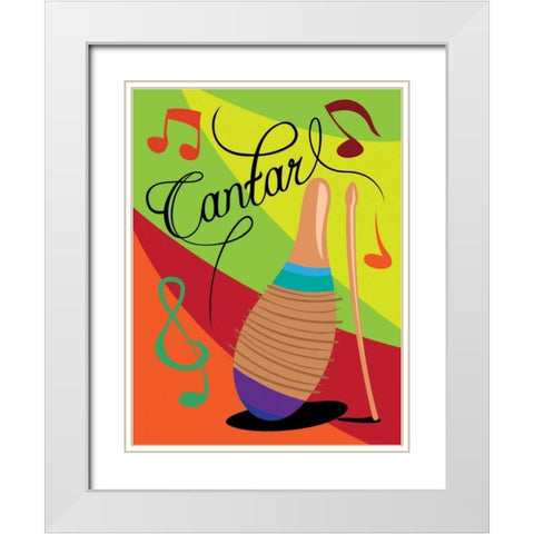Contar White Modern Wood Framed Art Print with Double Matting by Grey, Jace