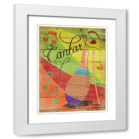 Contar II White Modern Wood Framed Art Print with Double Matting by Grey, Jace