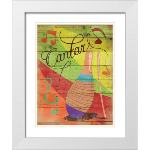 Contar II White Modern Wood Framed Art Print with Double Matting by Grey, Jace