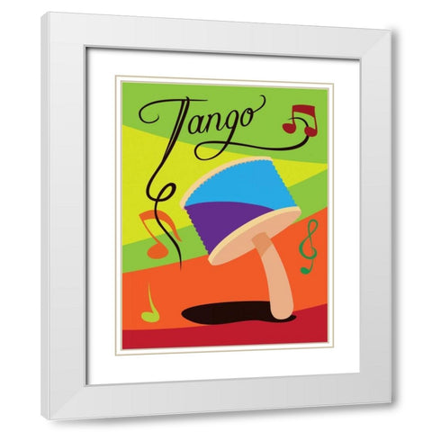 Tango I White Modern Wood Framed Art Print with Double Matting by Grey, Jace