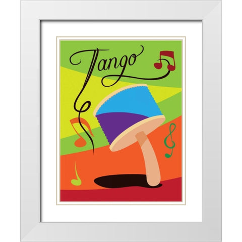 Tango I White Modern Wood Framed Art Print with Double Matting by Grey, Jace