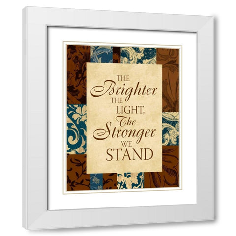 Brighter I White Modern Wood Framed Art Print with Double Matting by Grey, Jace