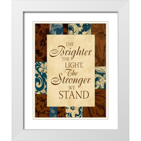 Brighter I White Modern Wood Framed Art Print with Double Matting by Grey, Jace