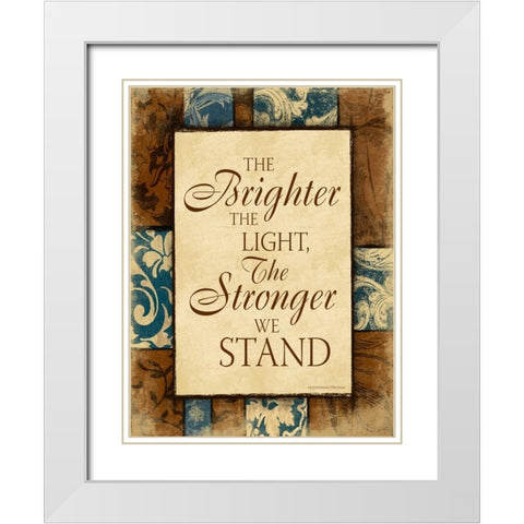 Brighter II White Modern Wood Framed Art Print with Double Matting by Grey, Jace