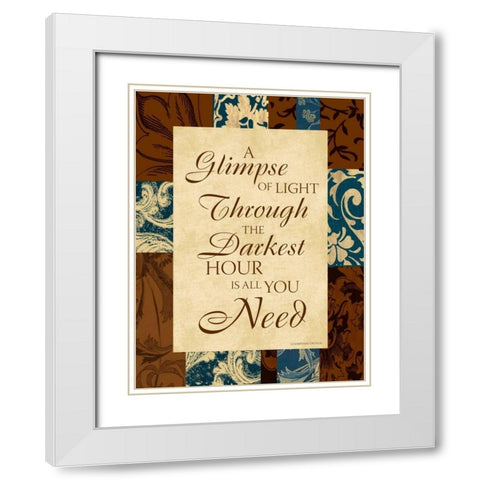 Darkest I White Modern Wood Framed Art Print with Double Matting by Grey, Jace