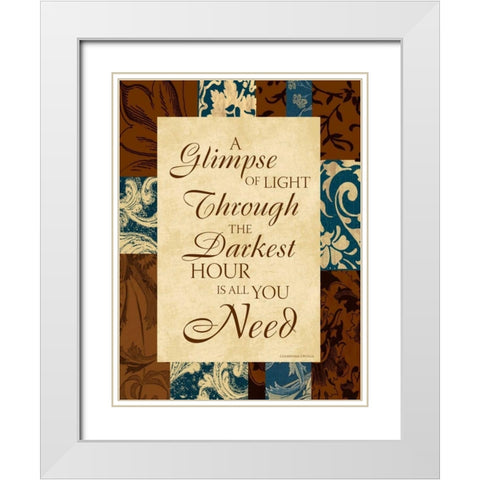 Darkest I White Modern Wood Framed Art Print with Double Matting by Grey, Jace