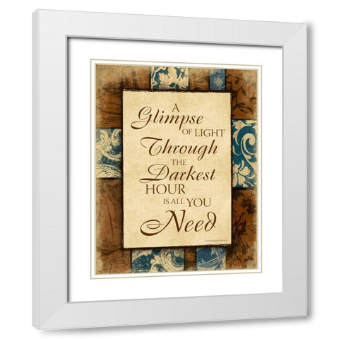 Darkest II White Modern Wood Framed Art Print with Double Matting by Grey, Jace