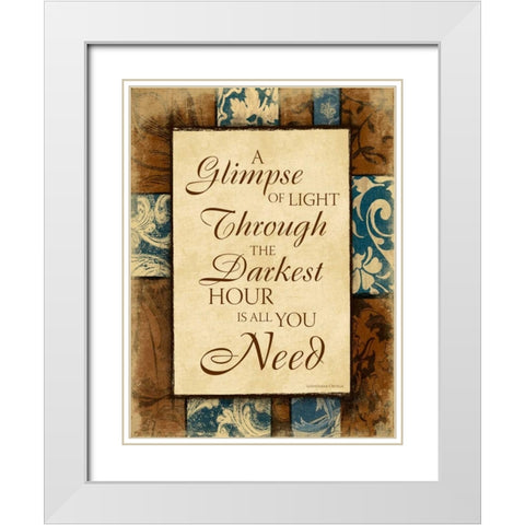 Darkest II White Modern Wood Framed Art Print with Double Matting by Grey, Jace