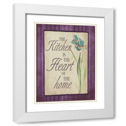 Kitchen Heart of The Home White Modern Wood Framed Art Print with Double Matting by Grey, Jace