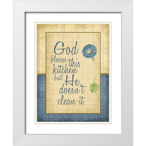 Kitchen gods White Modern Wood Framed Art Print with Double Matting by Grey, Jace