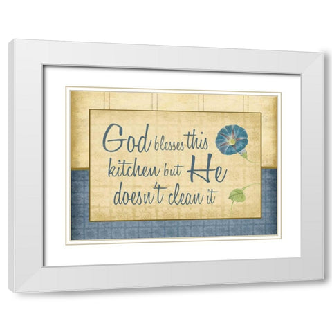 Kitchen gods 2 White Modern Wood Framed Art Print with Double Matting by Grey, Jace