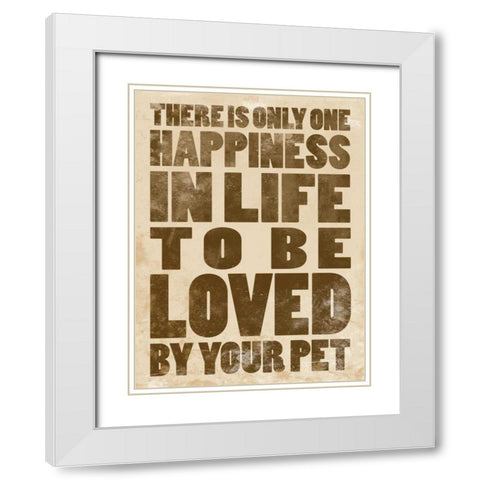 Pet Happiness White Modern Wood Framed Art Print with Double Matting by Grey, Jace