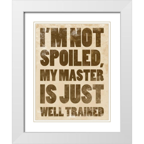 Well Trained White Modern Wood Framed Art Print with Double Matting by Grey, Jace