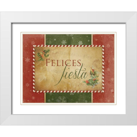 Felices Fiesta White Modern Wood Framed Art Print with Double Matting by Grey, Jace