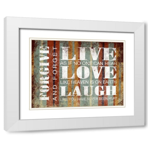 Forgive Inspirational White Modern Wood Framed Art Print with Double Matting by Grey, Jace