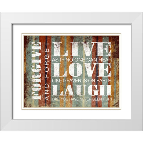 Forgive Inspirational White Modern Wood Framed Art Print with Double Matting by Grey, Jace