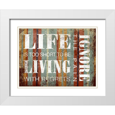 Ignore Inspirational White Modern Wood Framed Art Print with Double Matting by Grey, Jace