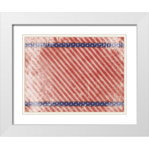USA 1 White Modern Wood Framed Art Print with Double Matting by Grey, Jace