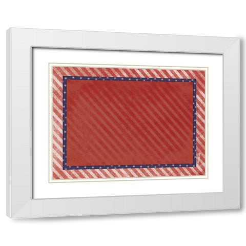 USA 2 White Modern Wood Framed Art Print with Double Matting by Grey, Jace
