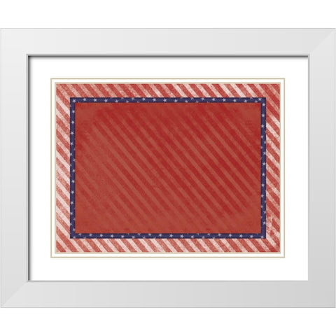 USA 2 White Modern Wood Framed Art Print with Double Matting by Grey, Jace
