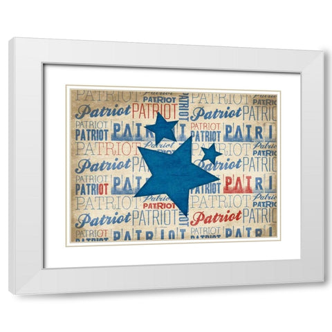 Stars White Modern Wood Framed Art Print with Double Matting by Grey, Jace