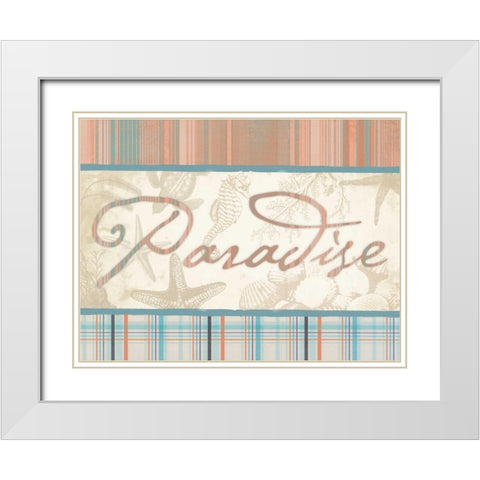Paradise 2 White Modern Wood Framed Art Print with Double Matting by Grey, Jace