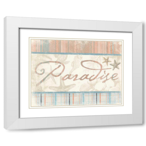 Paradise 3 White Modern Wood Framed Art Print with Double Matting by Grey, Jace