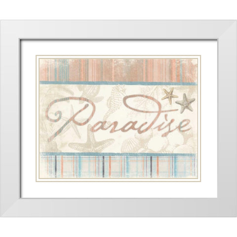 Paradise 3 White Modern Wood Framed Art Print with Double Matting by Grey, Jace