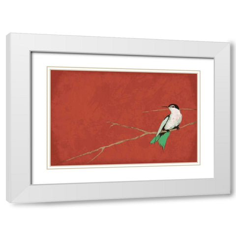 Birds A White Modern Wood Framed Art Print with Double Matting by Grey, Jace