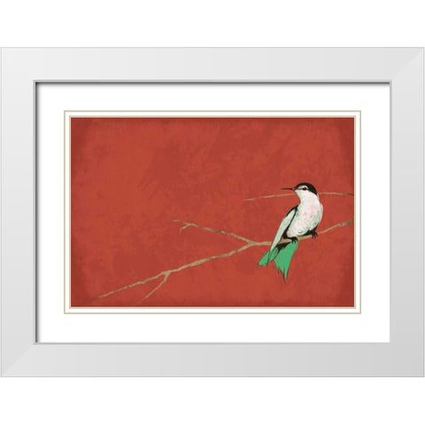 Birds A White Modern Wood Framed Art Print with Double Matting by Grey, Jace