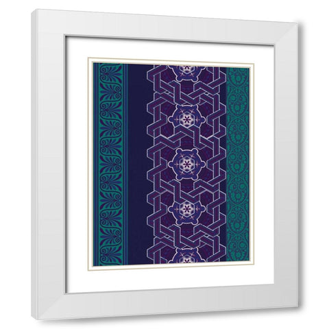 Patterns A2 White Modern Wood Framed Art Print with Double Matting by Grey, Jace
