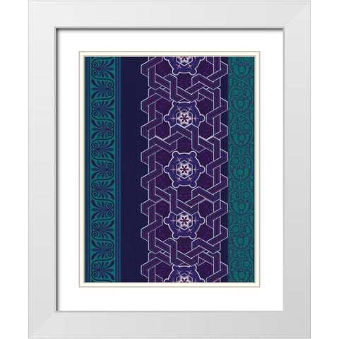 Patterns A2 White Modern Wood Framed Art Print with Double Matting by Grey, Jace