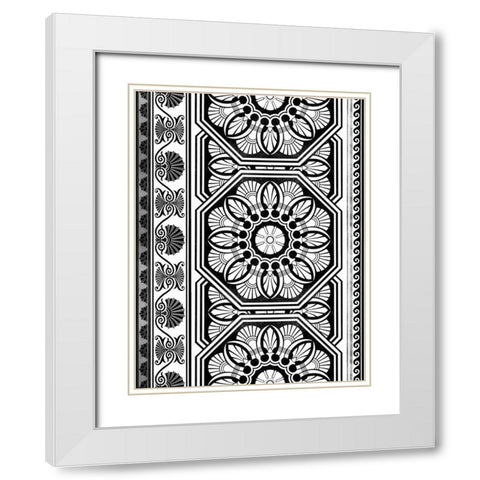 Patterns C White Modern Wood Framed Art Print with Double Matting by Grey, Jace