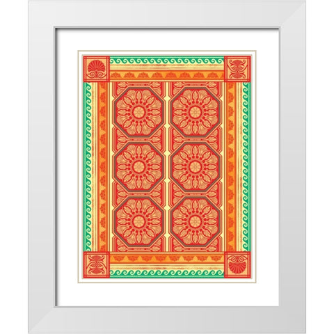 Patterns H White Modern Wood Framed Art Print with Double Matting by Grey, Jace