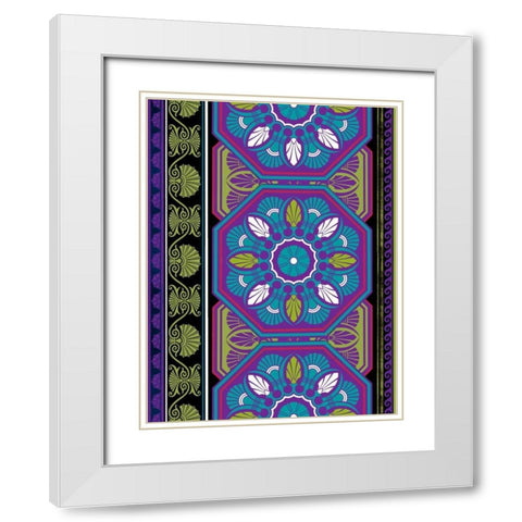 Patterns J2 White Modern Wood Framed Art Print with Double Matting by Grey, Jace