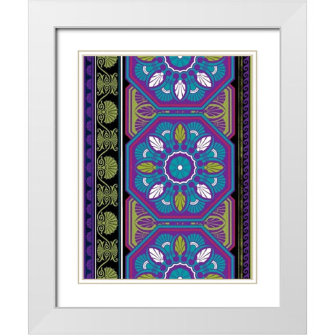 Patterns J2 White Modern Wood Framed Art Print with Double Matting by Grey, Jace