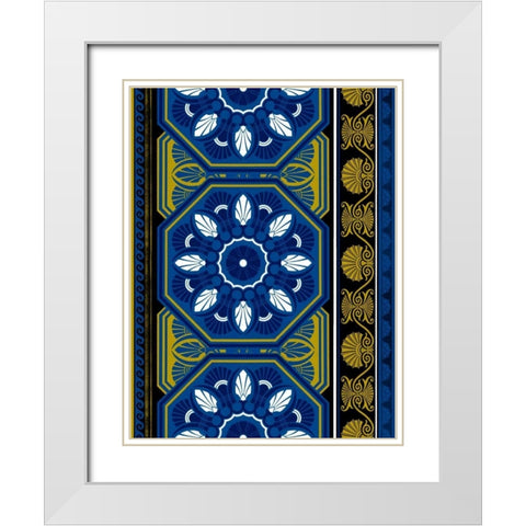 Patterns J3 White Modern Wood Framed Art Print with Double Matting by Grey, Jace