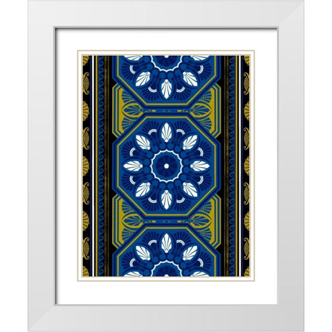 Patterns J4 White Modern Wood Framed Art Print with Double Matting by Grey, Jace