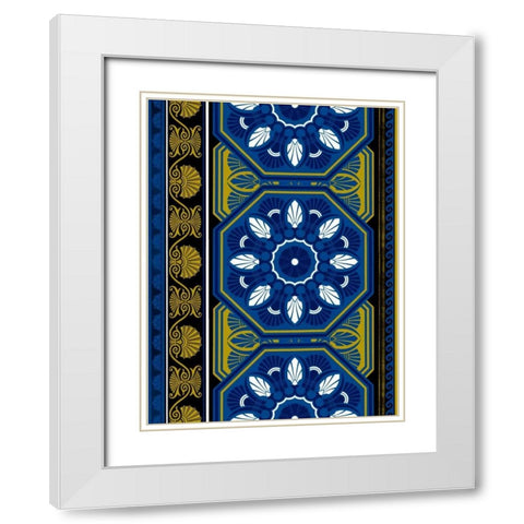 Patterns White Modern Wood Framed Art Print with Double Matting by Grey, Jace