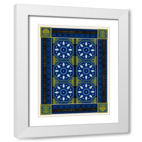 Patterns K White Modern Wood Framed Art Print with Double Matting by Grey, Jace