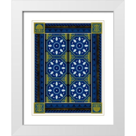 Patterns K White Modern Wood Framed Art Print with Double Matting by Grey, Jace