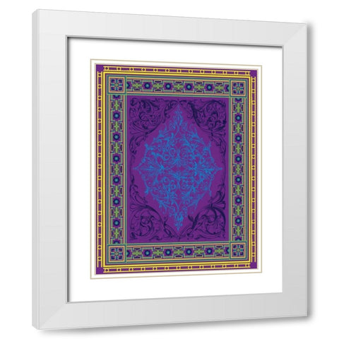 Patterns L White Modern Wood Framed Art Print with Double Matting by Grey, Jace
