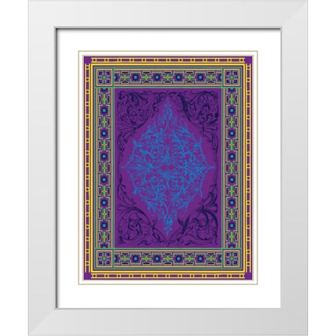 Patterns L White Modern Wood Framed Art Print with Double Matting by Grey, Jace