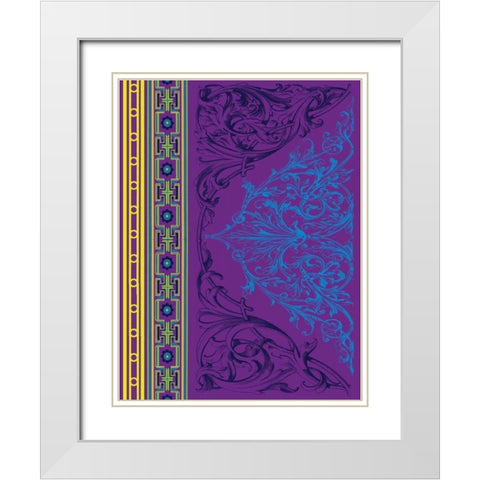 Patterns M3 White Modern Wood Framed Art Print with Double Matting by Grey, Jace