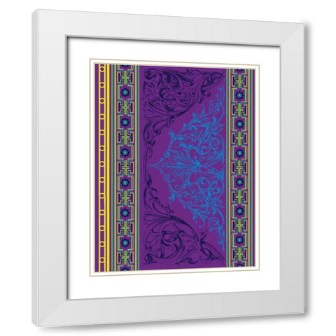 Patterns M White Modern Wood Framed Art Print with Double Matting by Grey, Jace