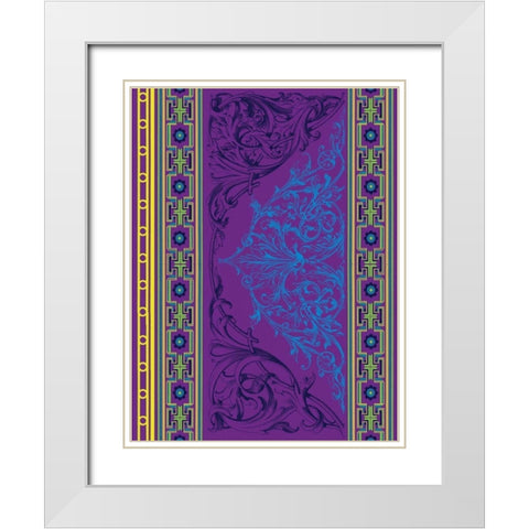 Patterns M White Modern Wood Framed Art Print with Double Matting by Grey, Jace