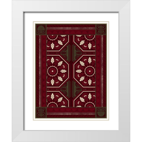 Patterns N2 White Modern Wood Framed Art Print with Double Matting by Grey, Jace