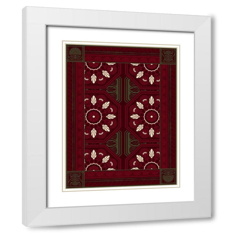 Patterns N White Modern Wood Framed Art Print with Double Matting by Grey, Jace